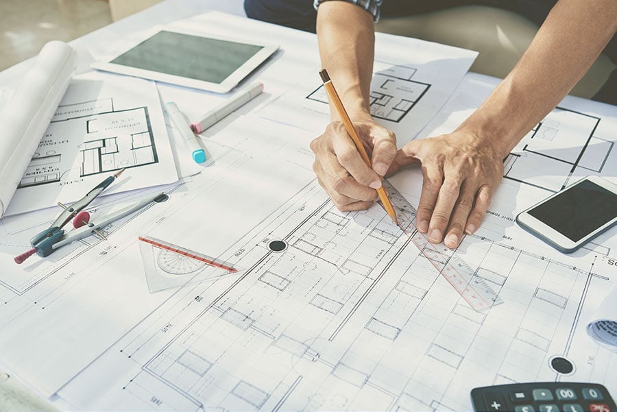 drawing blueprint warm